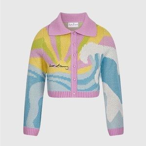 NWT $125 House of Sunny High Tide Cardigan Sweater Lisa Says Gah UK 12 US 8 M
